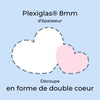 Plaque funéraire champ-de-tulipes-forme-double-coeur 30 Plaquedeces.fr